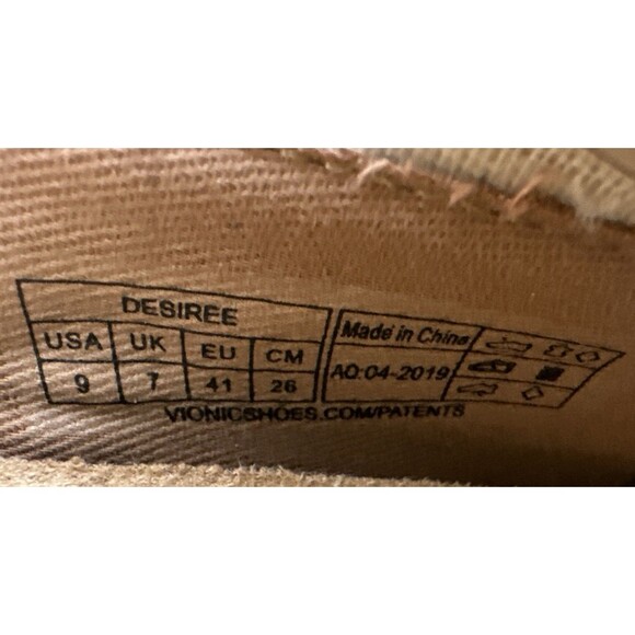 Vionic Womens Desiree Beige Cap Toe Quilted Ballet Flat Shoes Size 9 - Picture 10 of 11